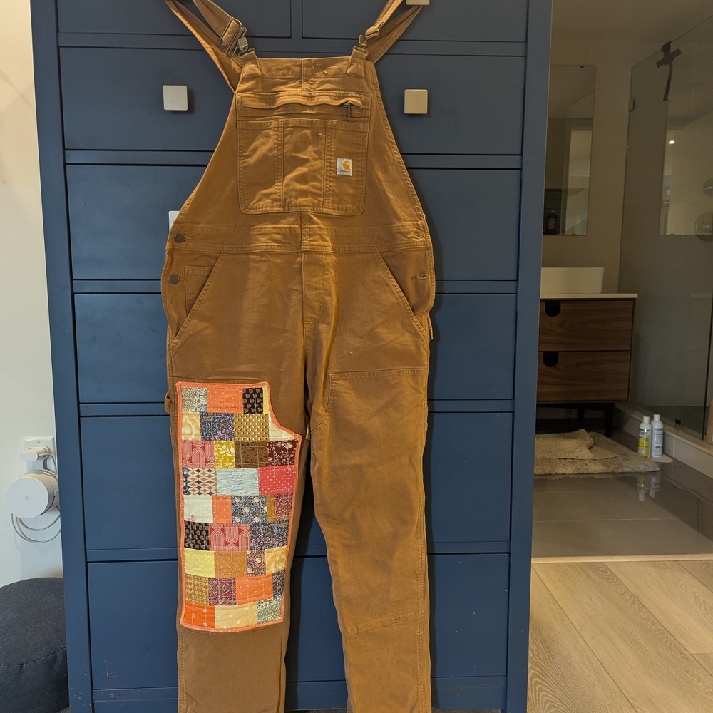 Carhartt Brown Patchwork Overalls